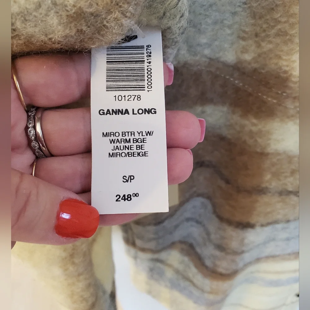 ✨️SOLD✨️NWT-Aritzia Ganna Long/Coat in Brown & Yellow Plaid Ladies Sz S - Picture 5 of 8